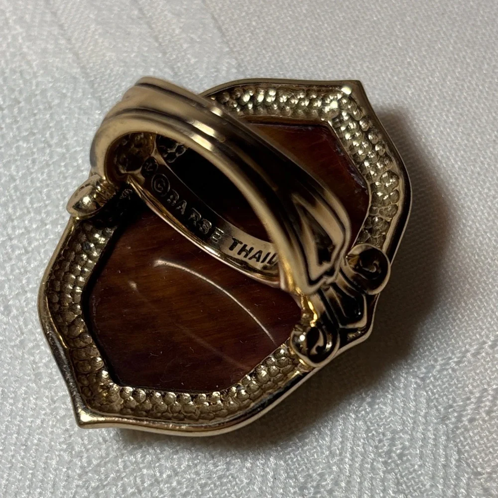 Studio Barse Brown Tiger's Eye Cocktail Ring - Picture 4 of 5